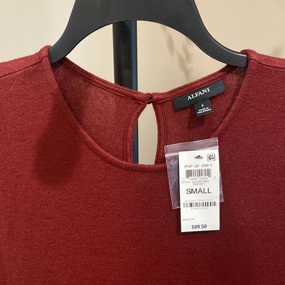 NWT - Alfani dark red long sweater dress - Picture 2 of 5